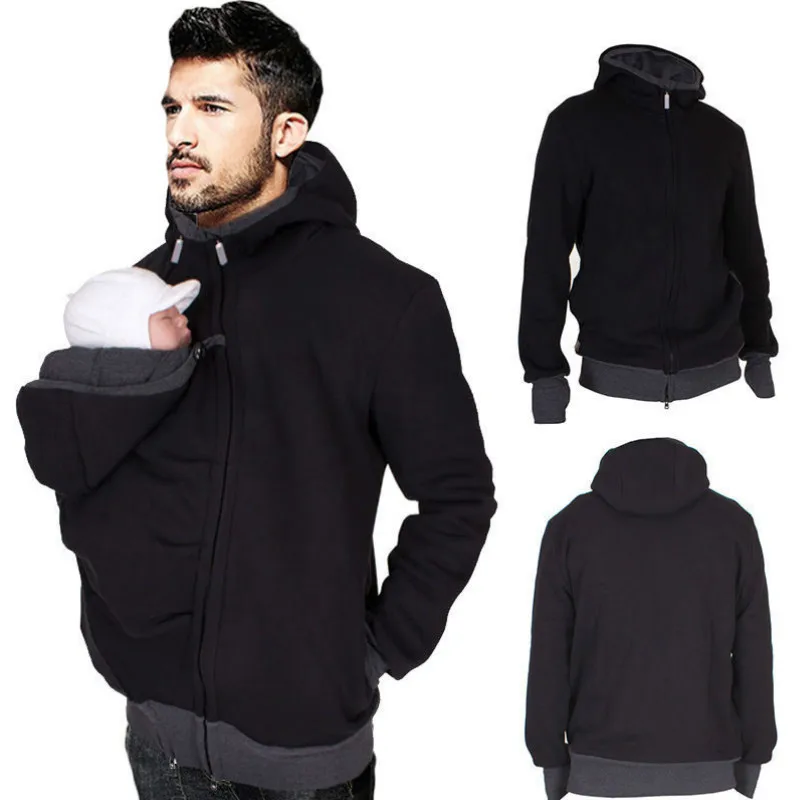 S-2XL, детская куртка кенгуру, толстовка с капюшоном для беременных, верхняя одежда для беременных, зимняя Толстовка для папы