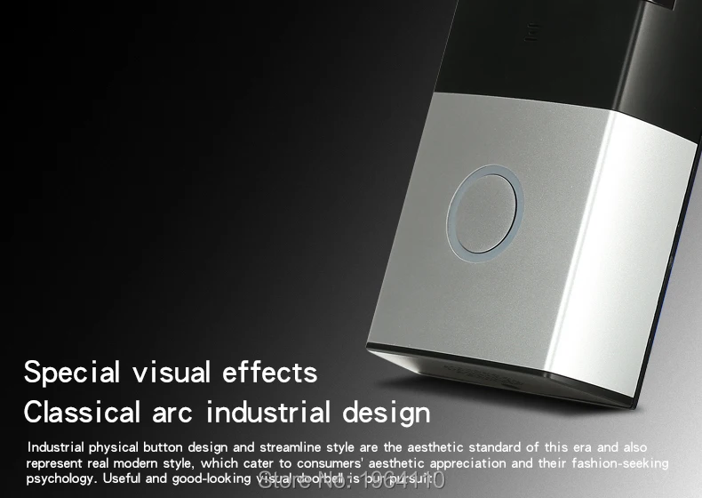 Wireless Visible TalkBack Doorbell with 720P Camera & PIR Sensor & One-Button WIFI Connection & Dingdong Ring & Free Mobile APP_F3