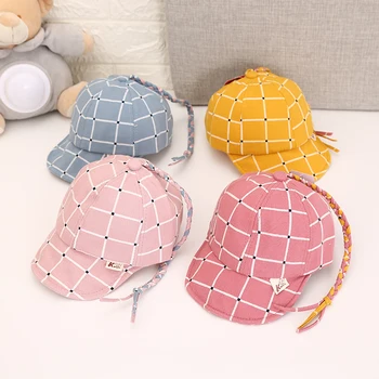 

Cute Baby Hats Baby Boys Girls Kids Plaid Hat Cartoon Braid Baseball Cap Sunhat Baby Caps Beach Outdoor Sun Hat