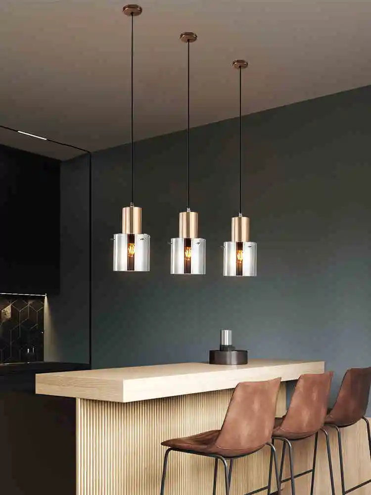 LukLoy светодиодный Современный скандинавские подвесные светильники Роскошная Подвесная лампа столовая кухня гостиная Лофт INS подвесной светильник стекло