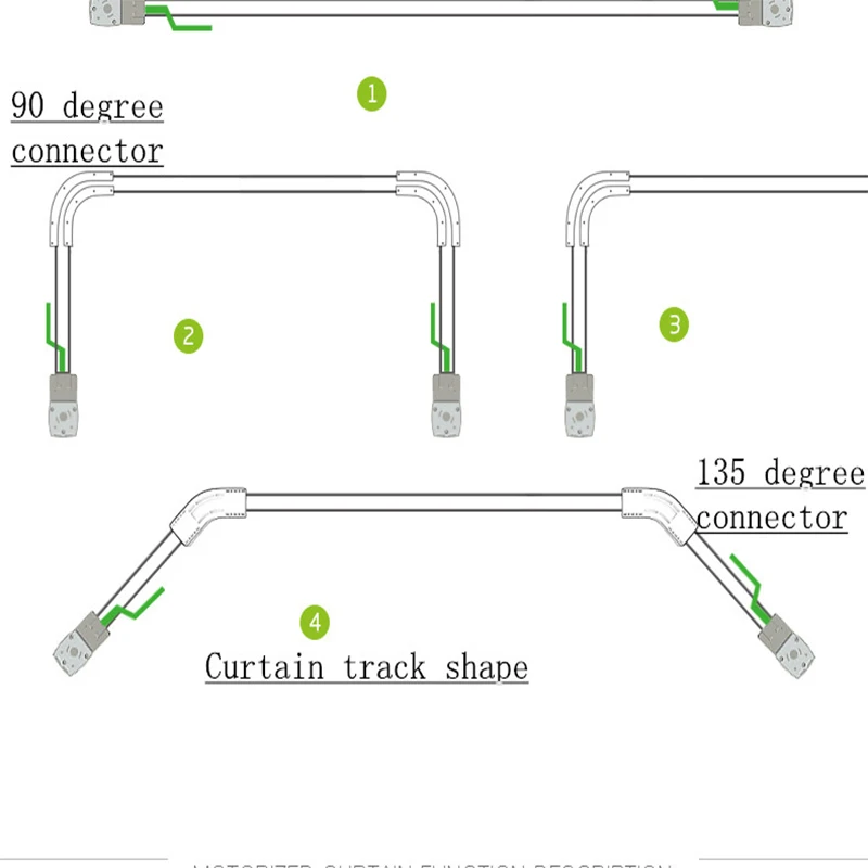 DOOYA 2 m curtain track for K320E DT360E DT52E motor ultra-quiet for smart home high quality customizable