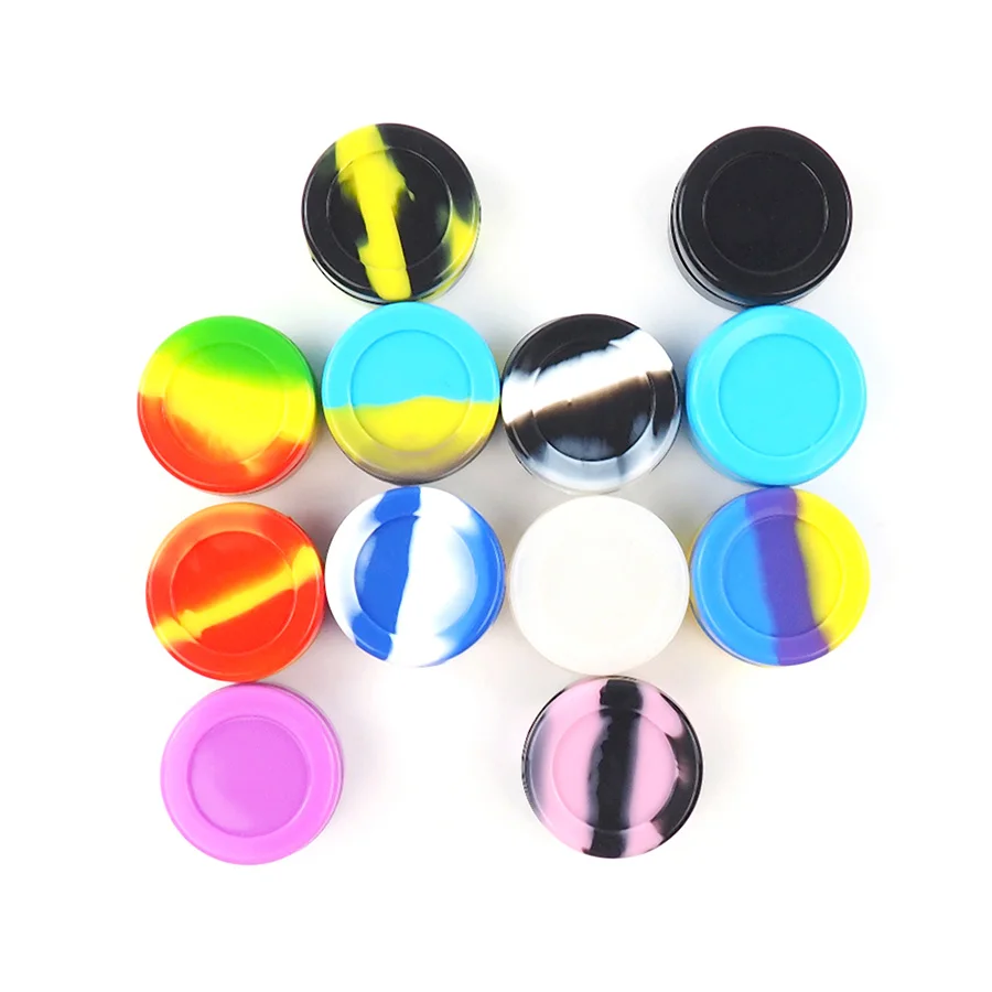 

5pcs silicone 7ml silicone containers for wax non stick food grade silicone bho container jar oil container for cigarette