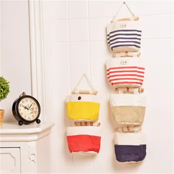 

Wall Storage Bag Multifunction Organizer Decor Home Pack Sundries Cosmetic Storage Box Hanged Storage Basket Wall Fabric Vase