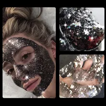 Новая Звездная маска для кожи, блестящая черная маска для лица с блестками, увлажняющая маска для здоровья кожи, Прямая поставка 1j10