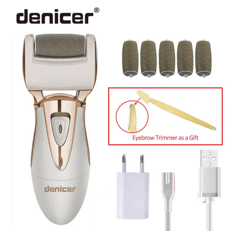 Elettrico strumento di Pedicure Piede File Callo Shaver Wet Dry Ricaricabile Mais Dura di Rimozione Della Pelle con Testa Rullo