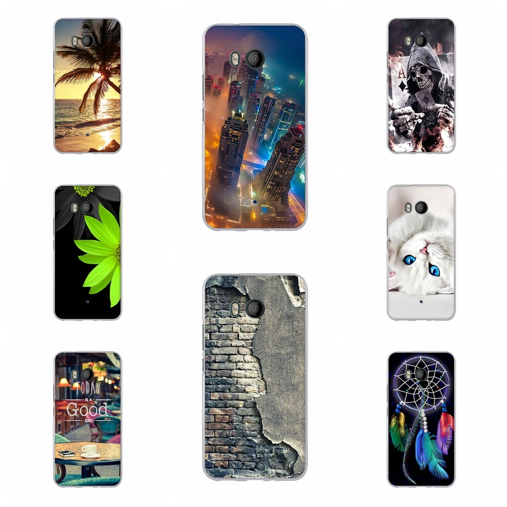 

For HTC U11 Thin Silicone Phone Case For HTC U11 U 11 Cool Pattern Printing Bag For HTC U11 Dual Fundas TPU Cover 5.5" Bumper