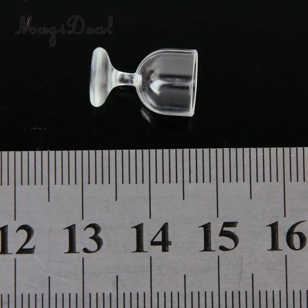 MagiDeal 4Pcs/Set Dollhouse Miniature Kitchen Dinner Wine Goblet Cup for 1/12 Scale Dolls House Pretend Play Children Toys