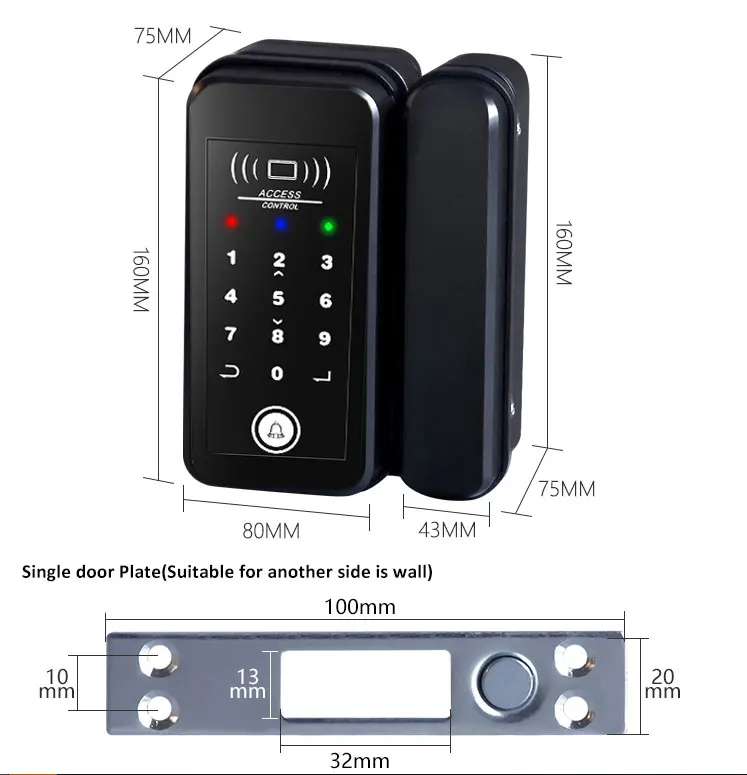 2000 пользователей дверной замок storeпередний замок для алюминиевых стеклянных дверей RFID карты распознавать цифровой замок профессиональный замок дистанционного управления