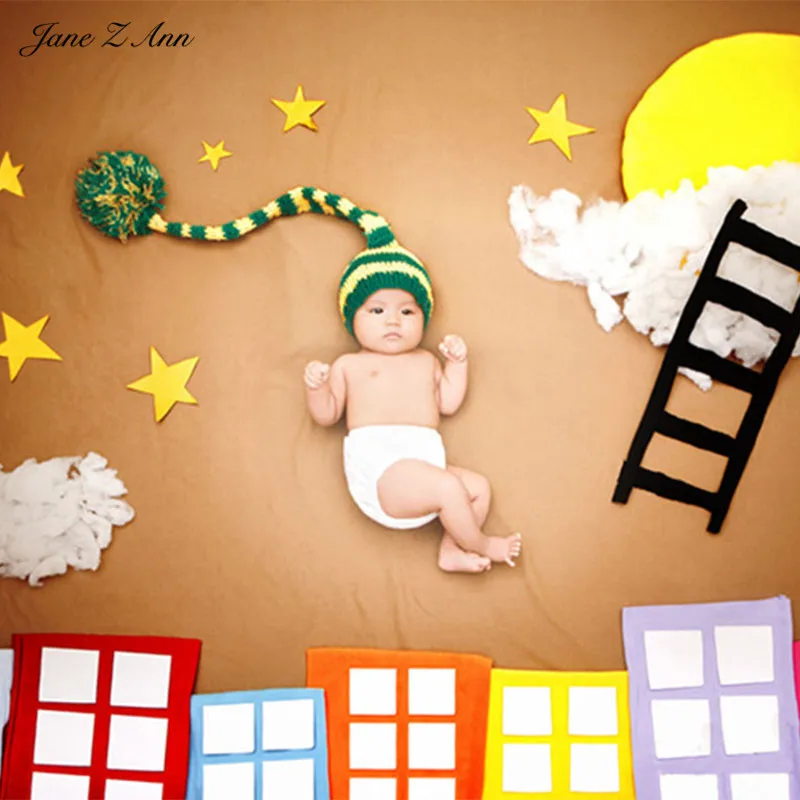 

Jane Z Ann Baby Photography Props Starry night Theme Background Costume Clothes photo Accessories Infant Studio Shooting Props