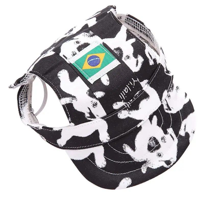 

Dog Hat Casual Sport Style Baseball Cap World Cup Flag Printed Hat Summer Dog Cap