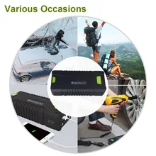 Портативный автомобильное пусковое устройство, украшенное мозаикой из драгоценных камней, 12 V/10A Тип(до 6.0L газа, 4.0L дизельного двигателя) Батарея Booster и телефон Зарядное устройство