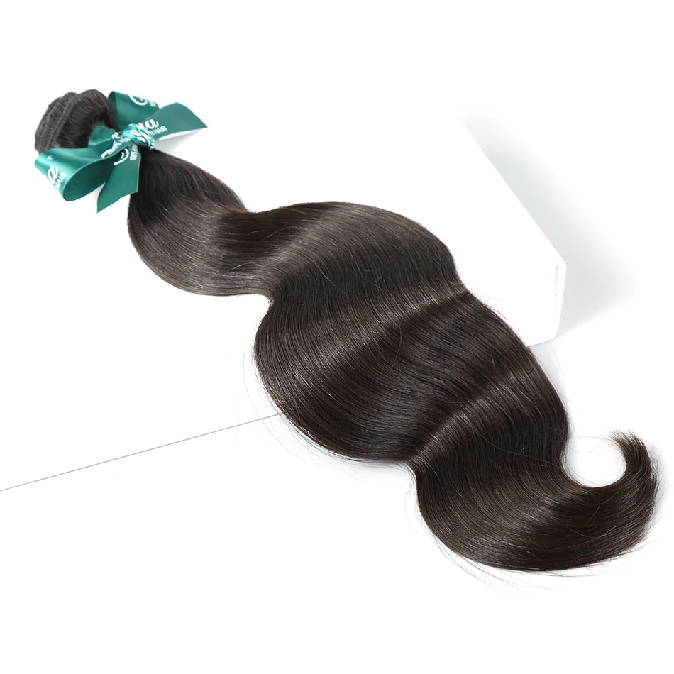 ILARIA волос бразильский человеческих волос Связки с закрытием объемная волна человеческих волос Weave 4bundles с закрытием кружева