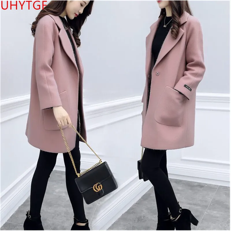 

Fashion Autumn Winter Elegant women coats Woolen coat New women's coat large size clothing Suitable for women Wool coats 744