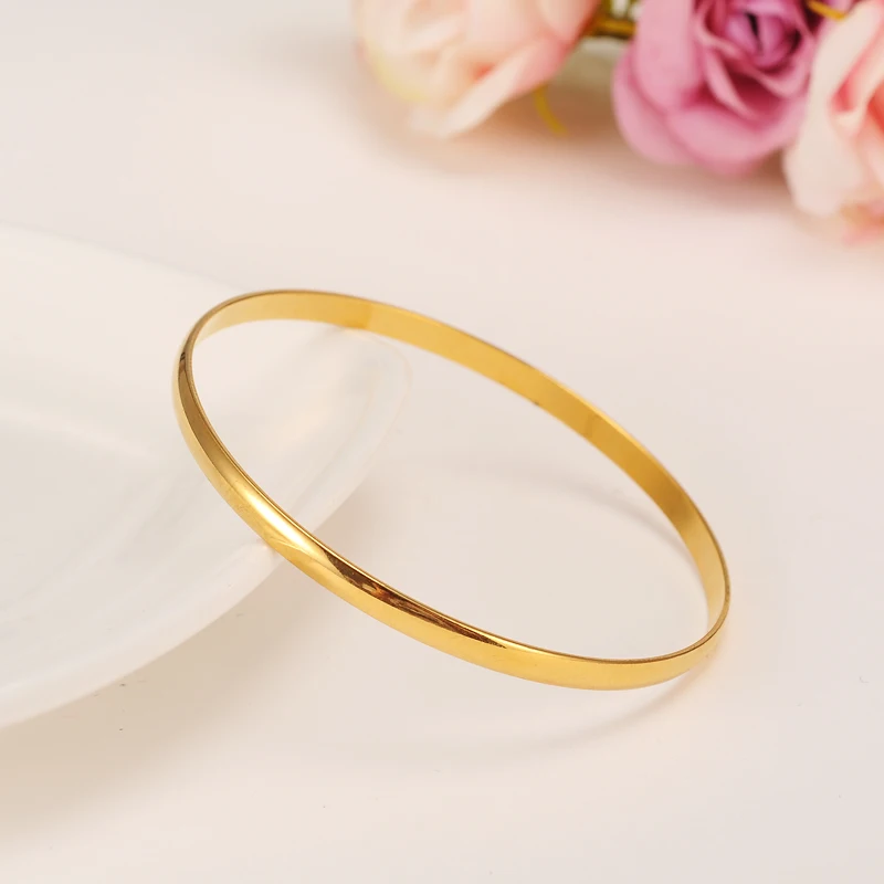 Gold Color Dubai Bride Wedding Ethiopian Bracelet Africa Jewelry Charm Gift 4