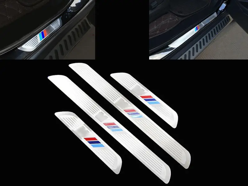 4 Door scuff plate Guards Sill Plate Pedals For BMW X1 E84/X5 E70 F15