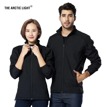 

THE ARCTIC LIGHT Men Women Autumn Stylish Softshell Jacket Fleece Inside Couples Winter Solid Color Windproof Fleece Hiking Coat