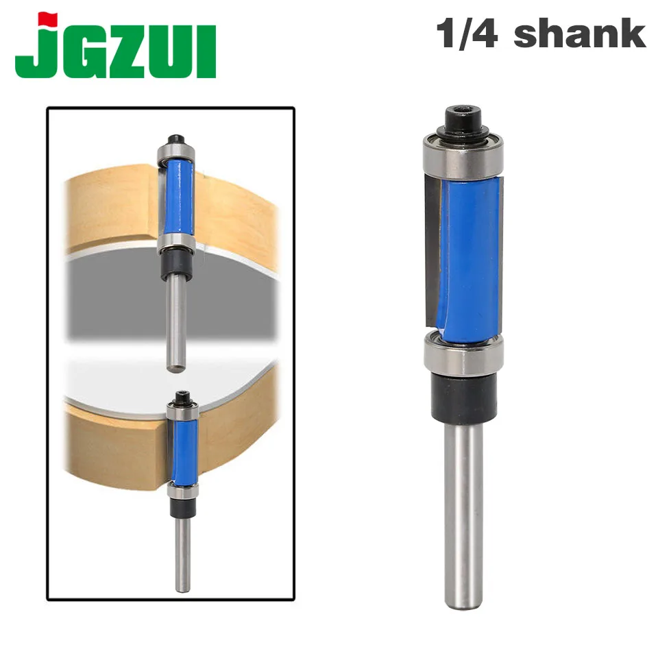 1 шт. фрезы для заподлицо верхний и нижний подшипник 1/4 ''хвостовик, деревообрабатывающий инструмент деревообрабатывающий фрезы