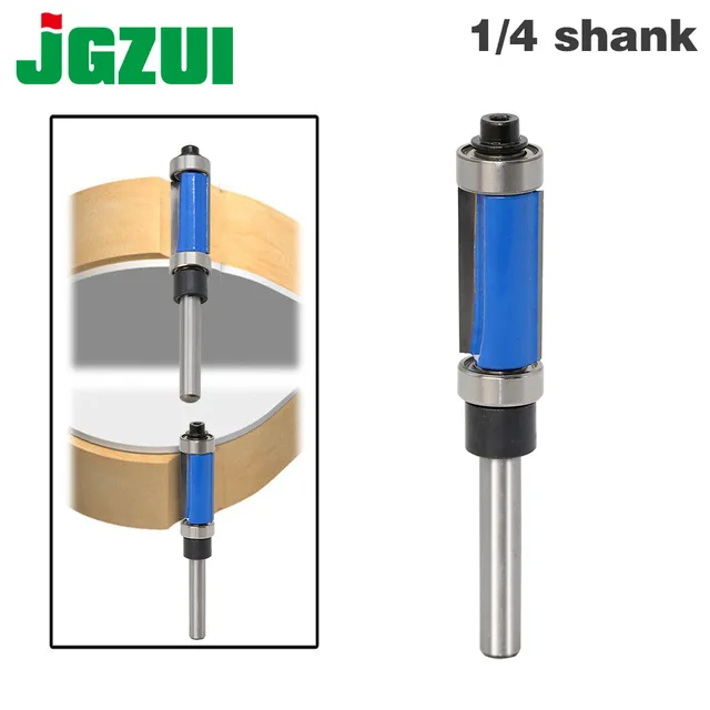 Buy 1pcs Flush Trim Router Bit Top & Bottom Bearing 1/