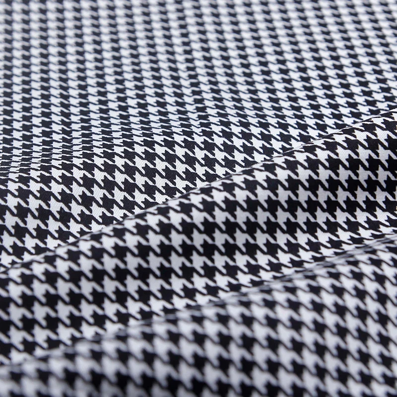 Маленькие черно-белые крашеные хлопковые осенние брюки «сделай сам» из ткани для одежды