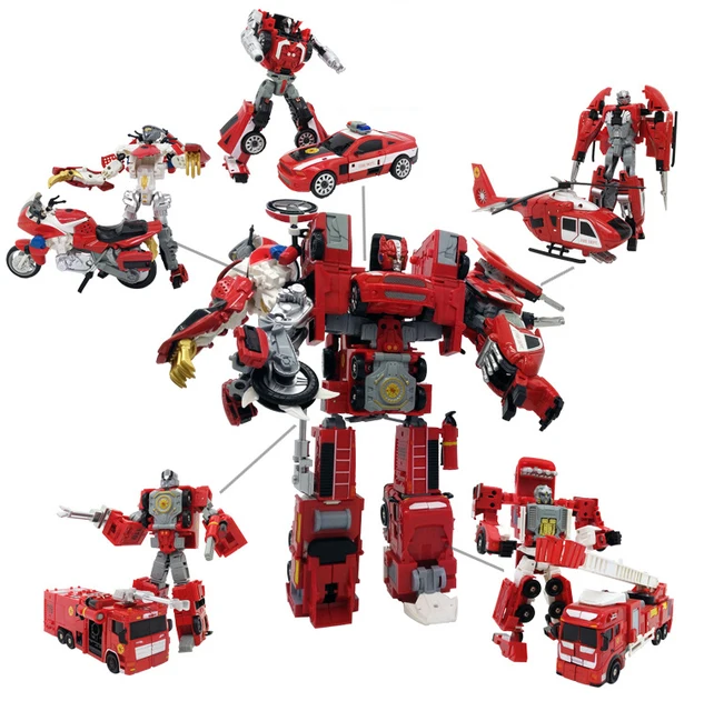 Cheap 5 In 1 Anime figure Transformation Robot Alloy Toy Metal Alloy Helicopter Fire ver Assembly Robot action figure Kid Cheap 5 In 1 Anime figure Transformation Robot Alloy Toy Metal Alloy Helicopter Fire ver Assembly Robot action figure Kid
