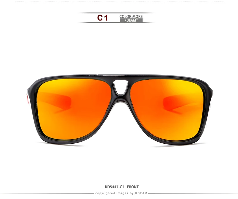 Бренд KDEAM велосипедист солнцезащитные очки поляризованные квадратные мужские спортивные солнцезащитные очки lentes de sol устойчивые к царапинам линзы с коробкой