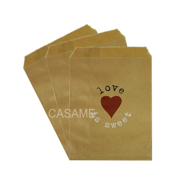 10x15cm 13x18cm 8x15cm Paper Gift Bag Candy Food Safe Kraft Craft