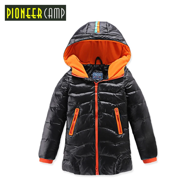 

Pioneer Camp Kids Boys Jacket Winter Boys down Clothes Teenage Girls Down Coats Children Outerwear Warm Hooded Clothing