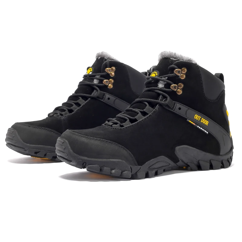 

New Arrival Fashion Suede Leather Men Snow Boots Autumn Winter Warm Plush Men boots Ankle Boots casual Martin boots Flat shoes