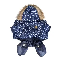 New Star Pattern Pet Dog Clothes Warm Jacket Coat For Small Dogs Windbreaker Dog Coat Thicker Cotton Hooded Coat For Chihuahua