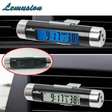 1 шт., автомобильный бочонок воздуховыпускное отверстие термометр электронные часы с синей подсветкой для Audi a4 b6 a3 a6 c5 VW polo passat b6 b5 Jeep Renegade, Wrangler