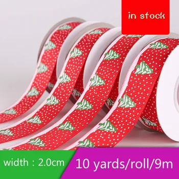 

2CM Double Sided Polyester Ribbed Merry Christmas DIY Jewelry Materials Festival Party Decoration Gift Jewelry Packaging&Display