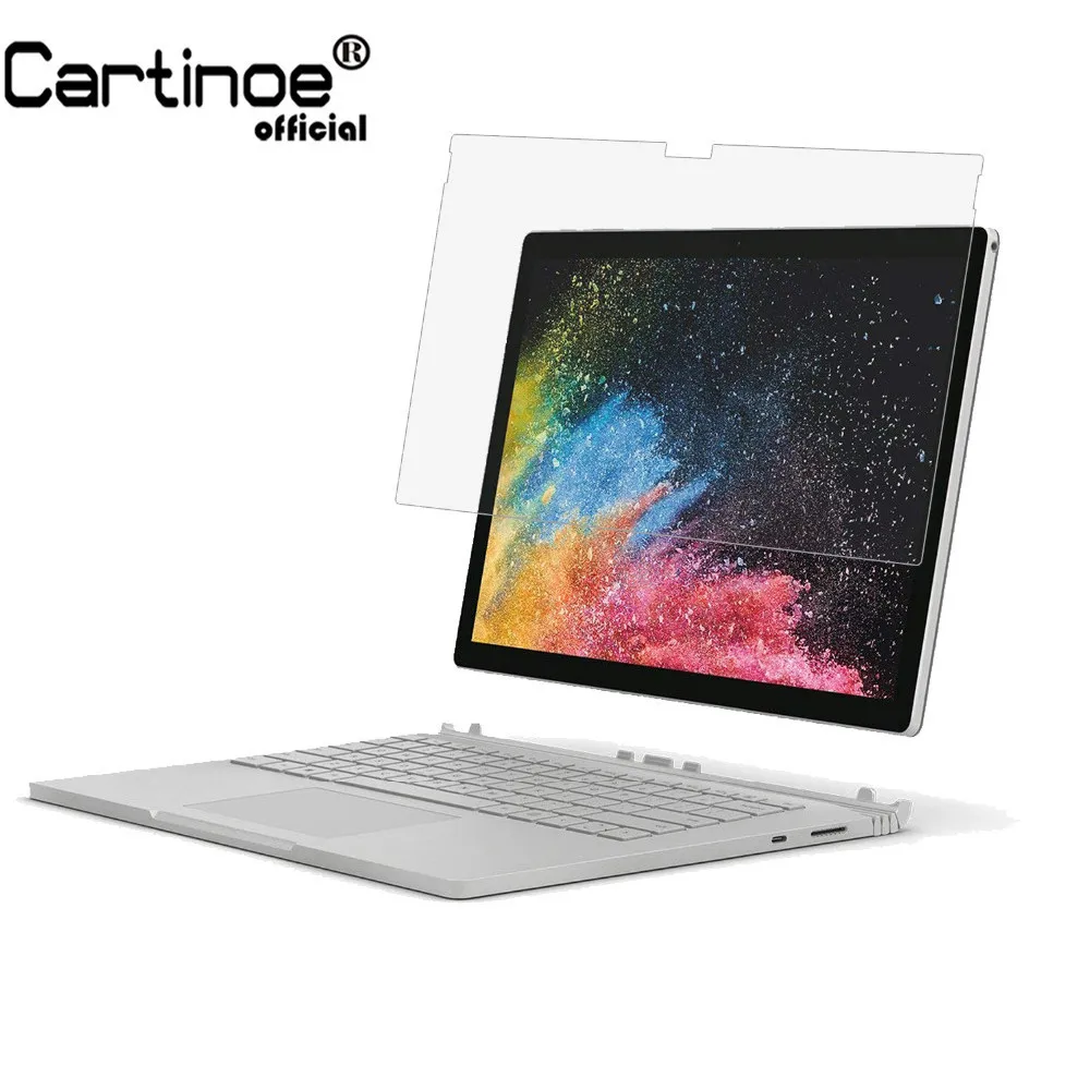 

Cartinoe Screen Protector For Microsoft Surface Book 2 2017 13.5 Inch Laptop, Hd Crystal Clear Lcd Screen Guard Film (2pcs)