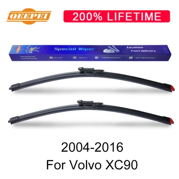 

QEEPEI Wiper Blades For Volvo XC90 2004 2005 2006 2007-2016 Pair 24"+22" Silicone Rubber Windshield Wiper Auto Car Accessories