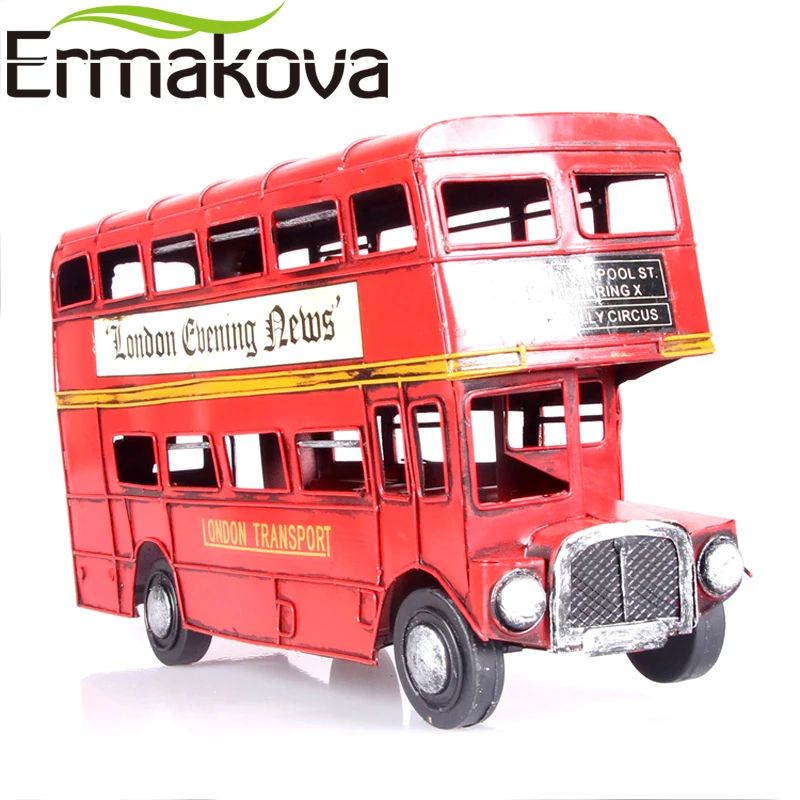 ERMAKOVA 31 см (12 2 &quot) винтажная двухэтажная Ретро английская Статуэтка автобуса