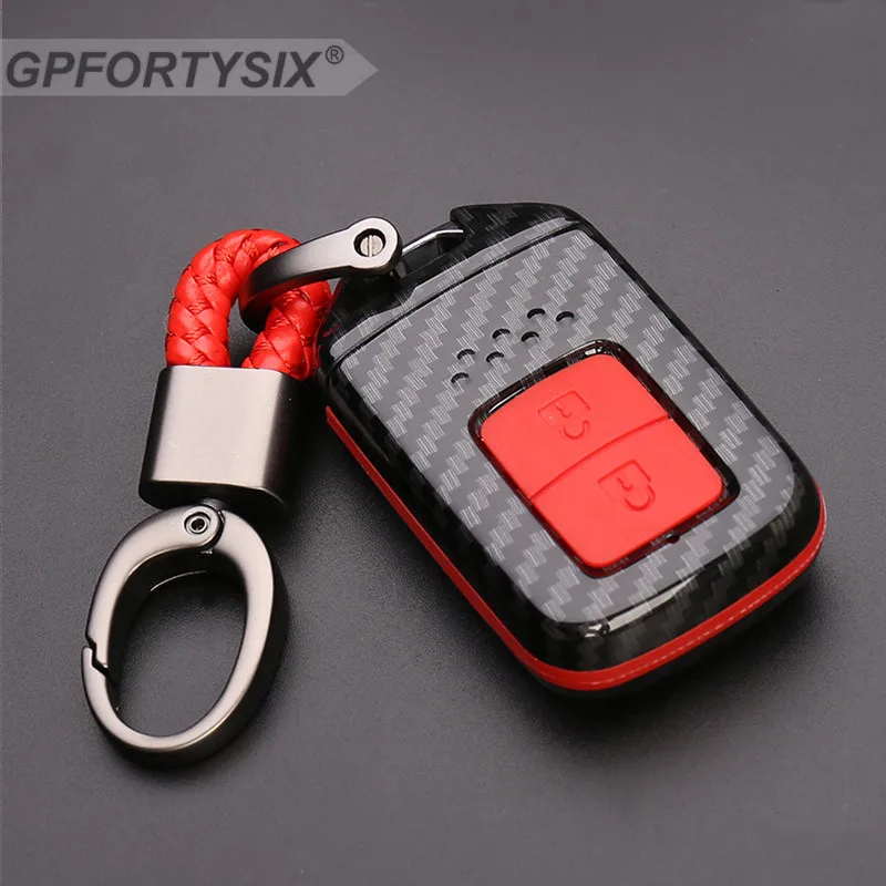 

Carbon Fiber Silicone Car Key Cover Case For Honda Vezel city civic Jazz BRV BR-V HRV Fit Remote Key Jacket Keychain Car-stying