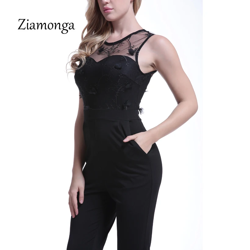 Ziamonga сексуальный официальный Облегающий комбинезон с длинными штанами, женский весенний Повседневный цельный комбинезон, элегантный длинный комбинезон