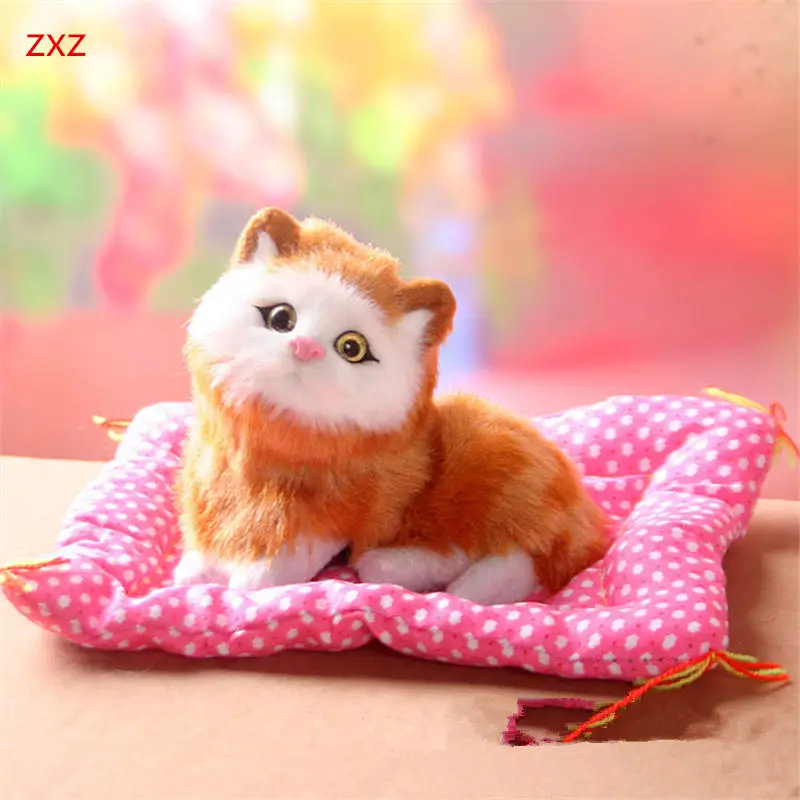 

Lovely Simulation Animal Craft Doll Plush Lazy Sleeping Cats Kids Toy Birthday Gift Doll Stuffed Toy for Children Random send