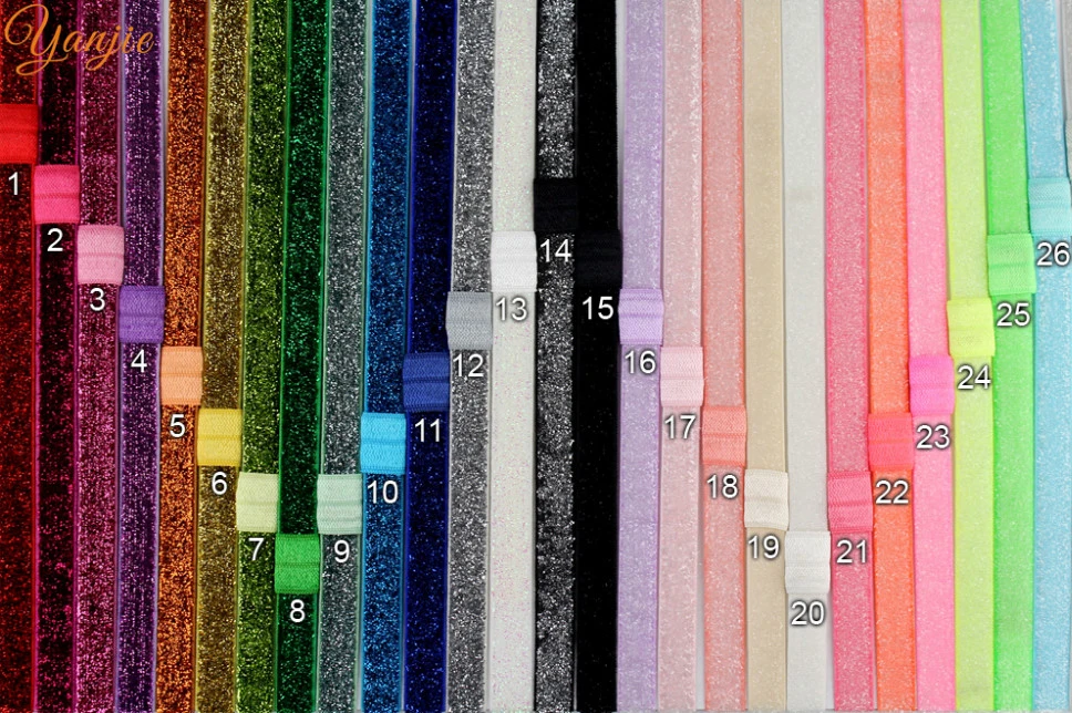 120 шт./лот 27 цветов 3/8 &quotвраг шикарный матовый Блестящий эластичный ободок на