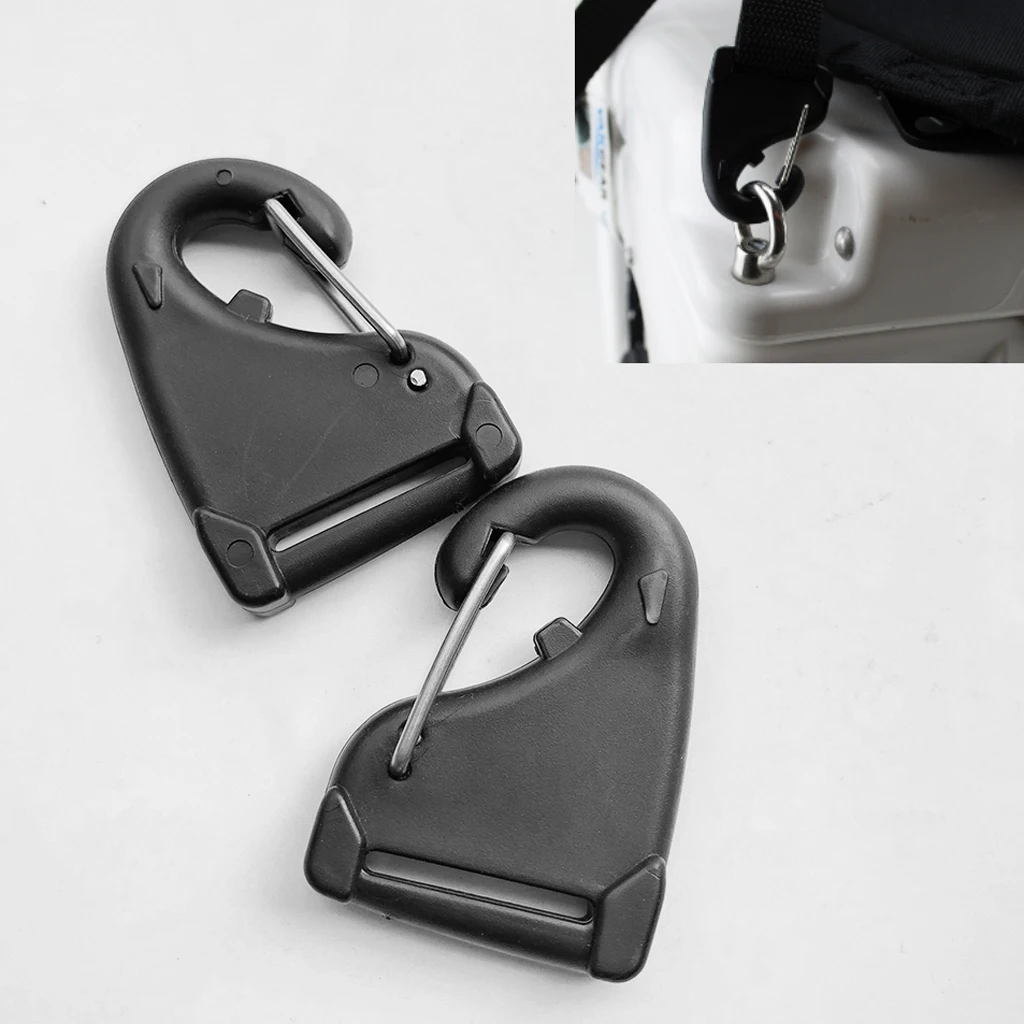 2 Pcs Outdoor Carabiner Hook Buckle Nylon Belt Hang Kayak Accessary Kayak Webbing Snap Hook Nylon Clip Hooks