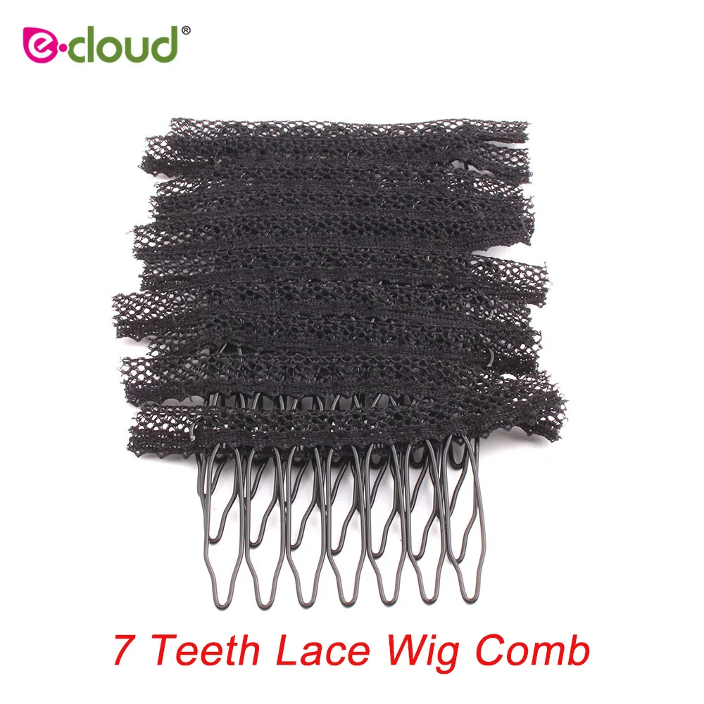 

Best Quality Hair Clips For Extensions Black 7 Teeth Wig Combs Black Brown Comb Clips For Wigs Strong Lace 20PC