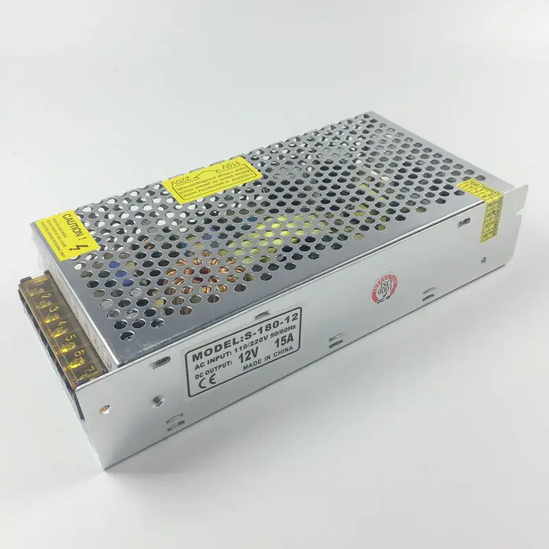 

12V 15A 180W CCTV Switching Power Supply Transformers For LED Strip Light WS2811 WS2801 Pixel Module AC110/220V TO DC12V Adapter