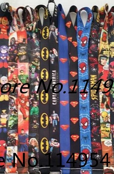 

Free shipping 50 Pcs /Wholesale lot Mix Avengers Necklace Strap Lanyards Cell Key Chains H-6