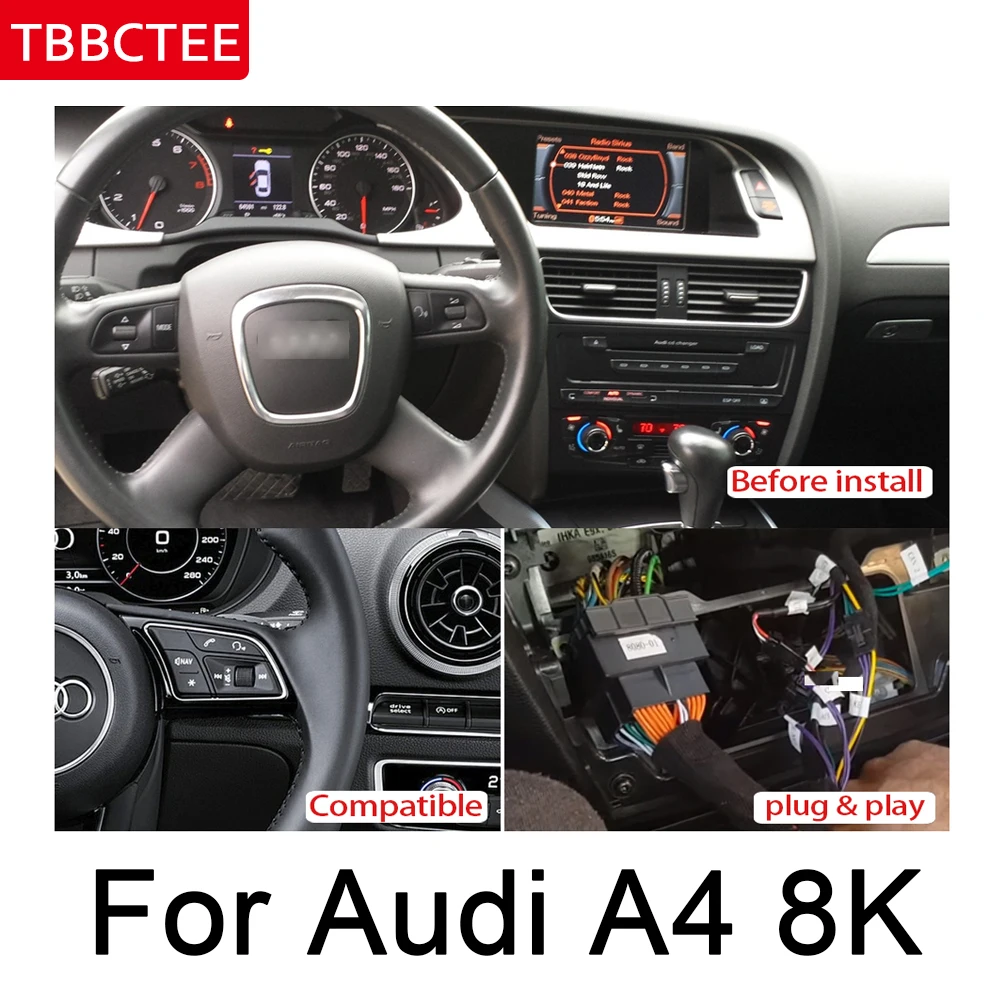 Для Audi A4 8K 2008 2009 2010 2011 2012 2013 MMI Автомобильный Аудио мультимедийный плеер Android gps навигационная карта Wi-Fi, BT