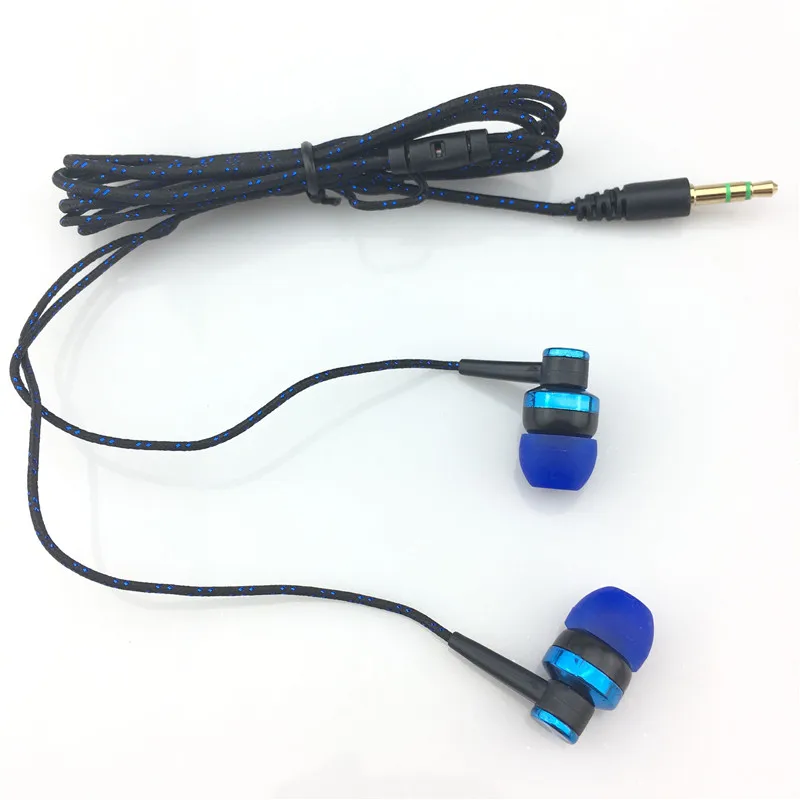 3.5mm In Ear MP3 MP4 Wiring Subwoofer Headset Ear Braided Rope Wire