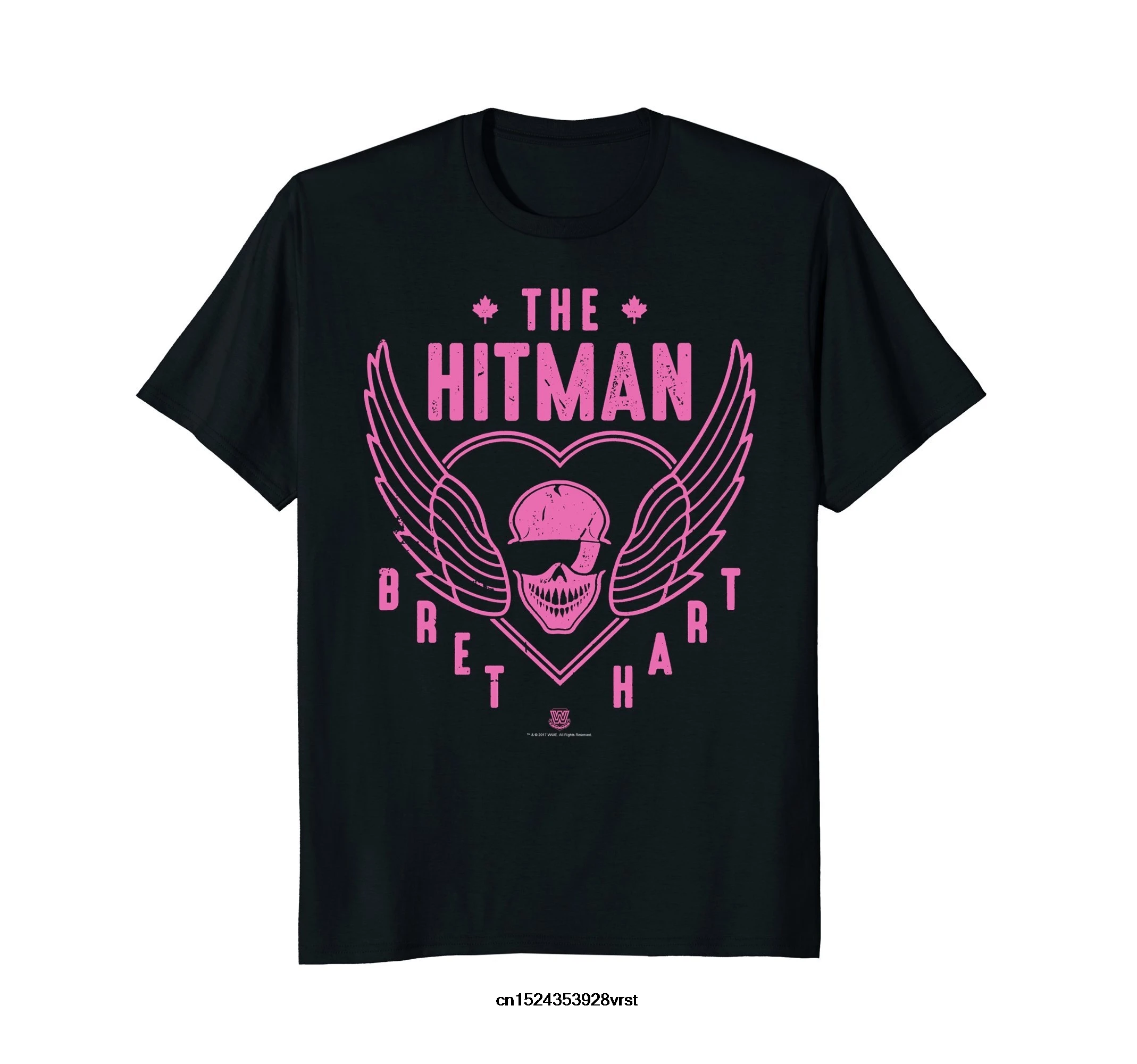 

Funny men t shirt novelty tshirt The Hitman Bret Hart 1 Color Skull T-shirt Solid O-Neck Cotton Casual Short