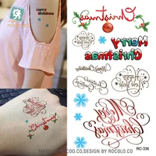 Body Art waterproof temporary tattoos for women and men 3d Christmas gift design small arm tattoo sticker wholesales RC2336