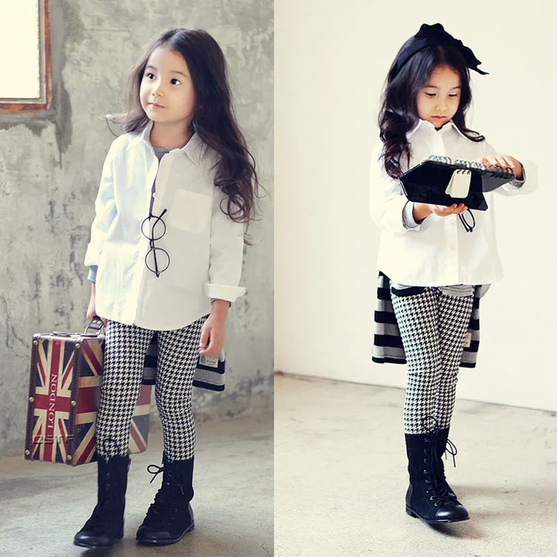 Girls Winter Leggings Thick Warm Printing Baby Girl Pantalones Fashion Elastic Waist Kids Pants