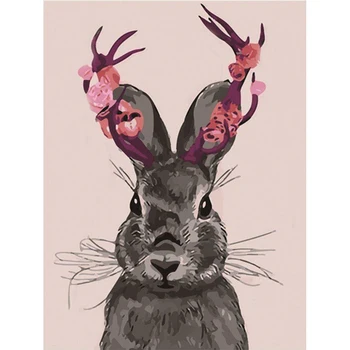 

5D DIY Diamond Painting Cartoon Rabbit Rhinestone Cross Stitch Full Square Diamond Embroidery Cartoon Animal Child Gift a1326