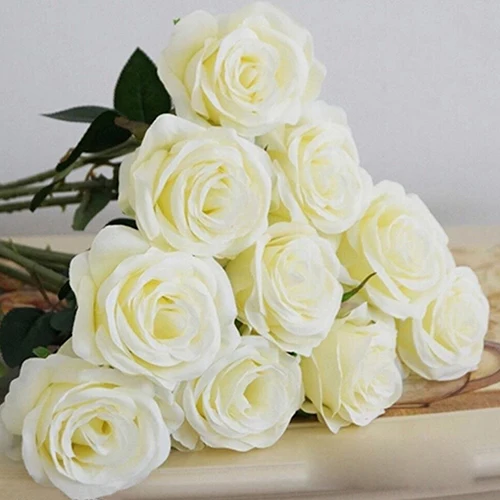 

Artificial Flower Silk Rose Bouquet Silk Handmade Wedding Party Home Decoration Drop Shipping