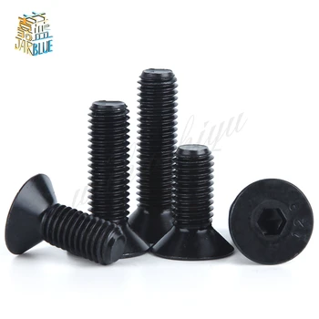 

(10 pc/lot) M5,M6,M8 *L =8~50mm DIN7991 class 10.9 black oxide Hex socket flat countersunk head cap toy screw